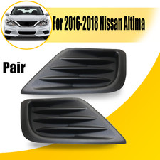 Pair For 2016-2018 Nissan Altima 4-door Black Fog Light Covers Left Right Side