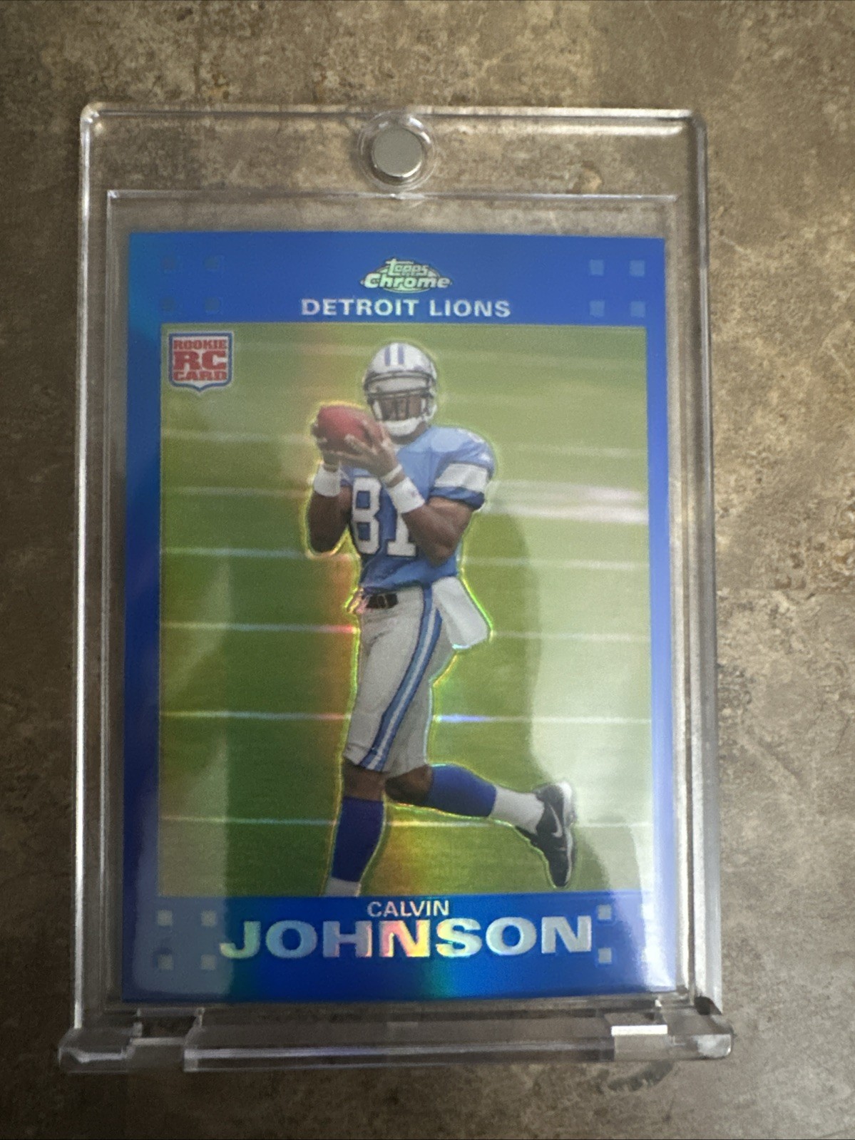 2007 Topps Chrome - Calvin Johnson #TC200 Blue Refractor (RC)