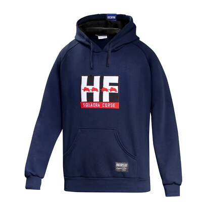 LANCIA HF TEAM CORSE Sweatshirt Kapuze und Mittelstickerei SPARCO Hoodie weiß 