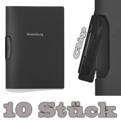 10x Durable DURASWING JOB - Zweiteilige Bewerbungsmappen mit Clip -  ANTHRAZIT
