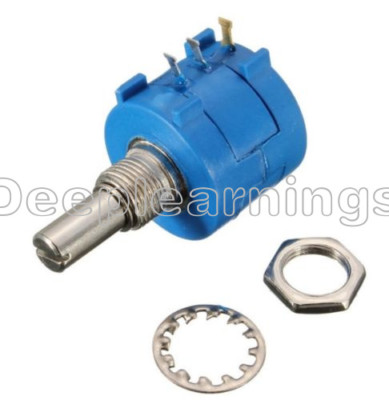 3590S-2-501L 500 Ohm BOURNS rotierendes drahtgewickeltes Präzisions-Potentiometer Poti 10 Umdrehungen