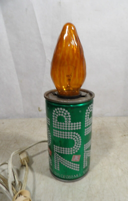 Vintage 1970s 7-Up The Uncola Soda Pop Tin Can Light Lamp Fleco