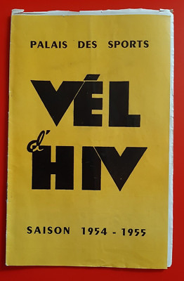 Programme Cyclisme Vél' D'Hiv' - 14 Octobre 1954 - 3ème Réunion - Rare