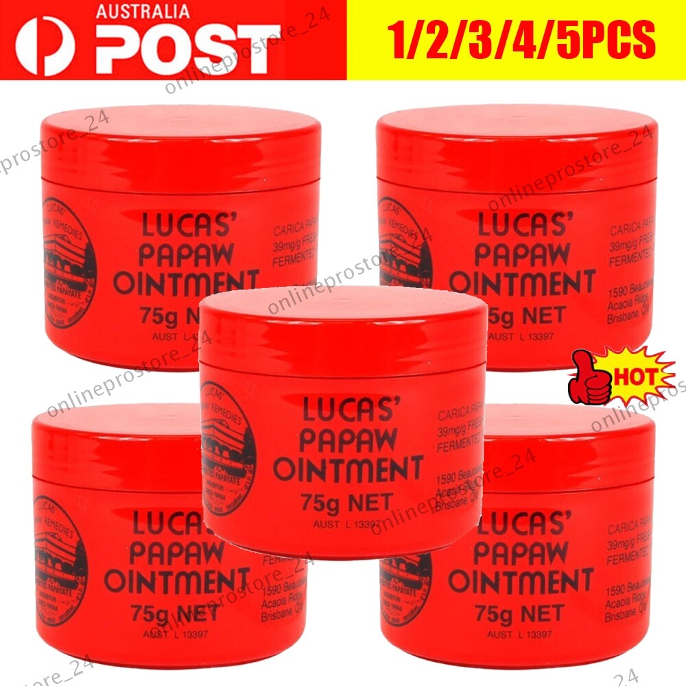 1-5x LUCAS' PAPAW OINTMENT 75g Pawpaw Cream Paw Paw Ointment Moisturising Cream