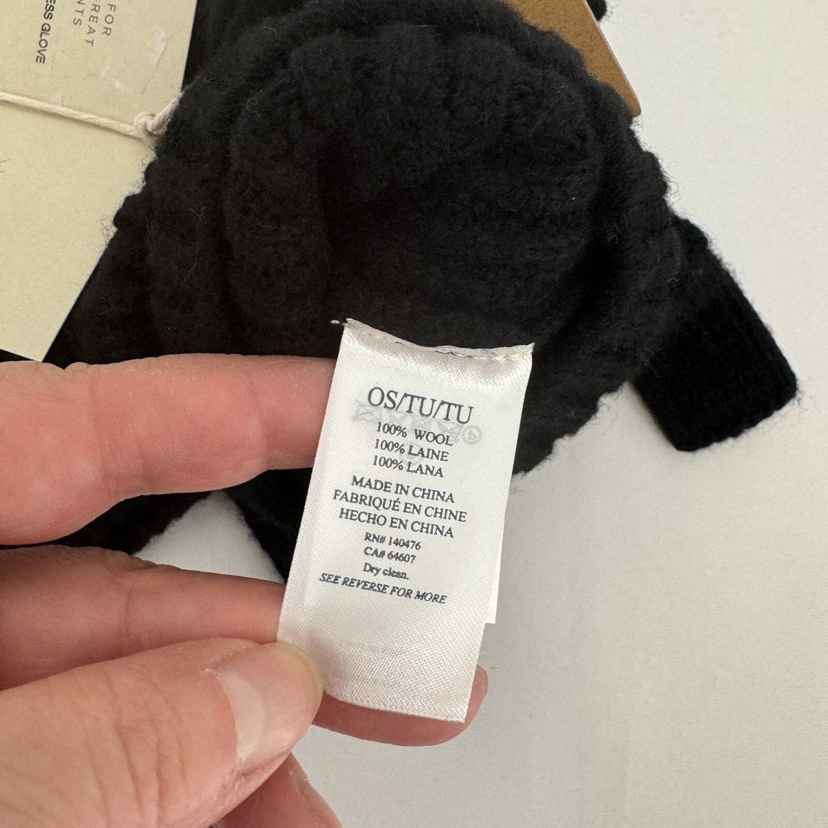 NWT Faherty Waffle Fingerless Glove One Size Black Unisex New | eBay