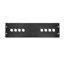 3 Space Metal Hinged Rack Panel w/ 8 D Holes Rack Panel w/Hinge on one side