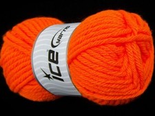 4-Skein Lot Atlas Superbulky Yarn Acrylic 4x100g/65m Neon Orange
