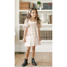 NWT Rylee Cru gretta dress patchwork pink floral 8-9 y