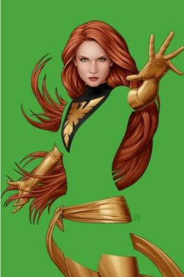 X-Men 19 John Tyler Christopher JTC Phoenix Green Negative Space In Protector 