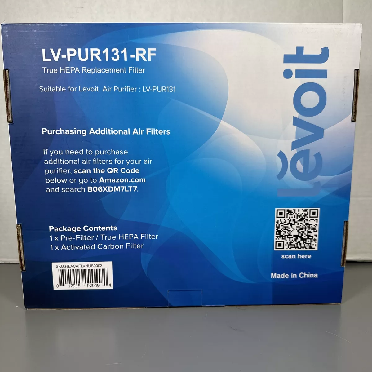 Levoit Air Purifier LV PUR131 RF Replacement Filter True Hepa Activated Carbon