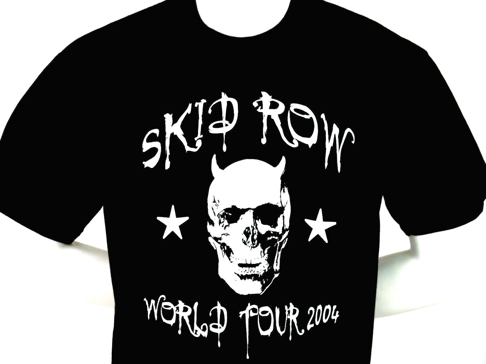 FILA Skid Row TShirt 2004 World Concert Tour Metal Rock Band LA Guns Mötley Large Vintage