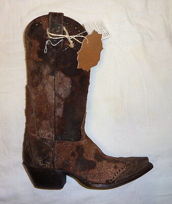 Sonora SN1043 Size 6B Ladies Riley Rough-Out Snip Toe Cowgirl Western Boot BROWN