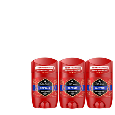 3x50ml Old Spice Captain Deo Stick | 0% Aluminium + 0% Alkohol