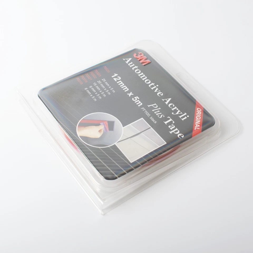 Cinta de montaje automotriz de doble cara 3M 1100 12 mm x 5 m - Adhesivo de recorte y moldeo Foto 3 de 4