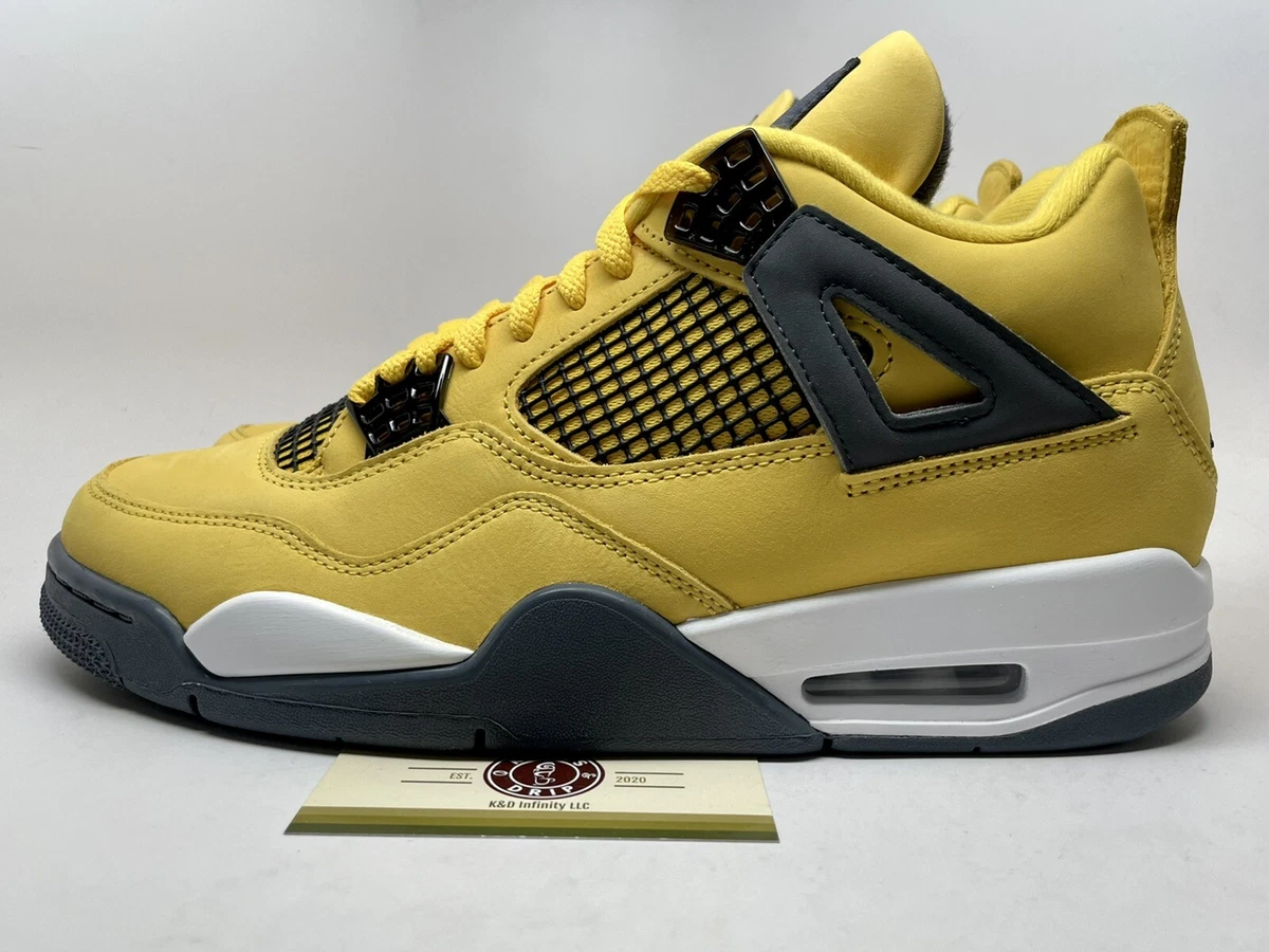 Air Jordan 4 lV Retro Yellow 'Lightning' 2021 Mens sz 13 NEW!