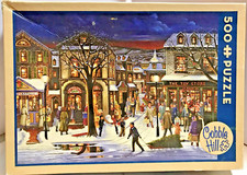 'TIS THE SEASON Jigsaw PUZZLE Christmas Holiday Shopping COBBLE HILL 500 Piece