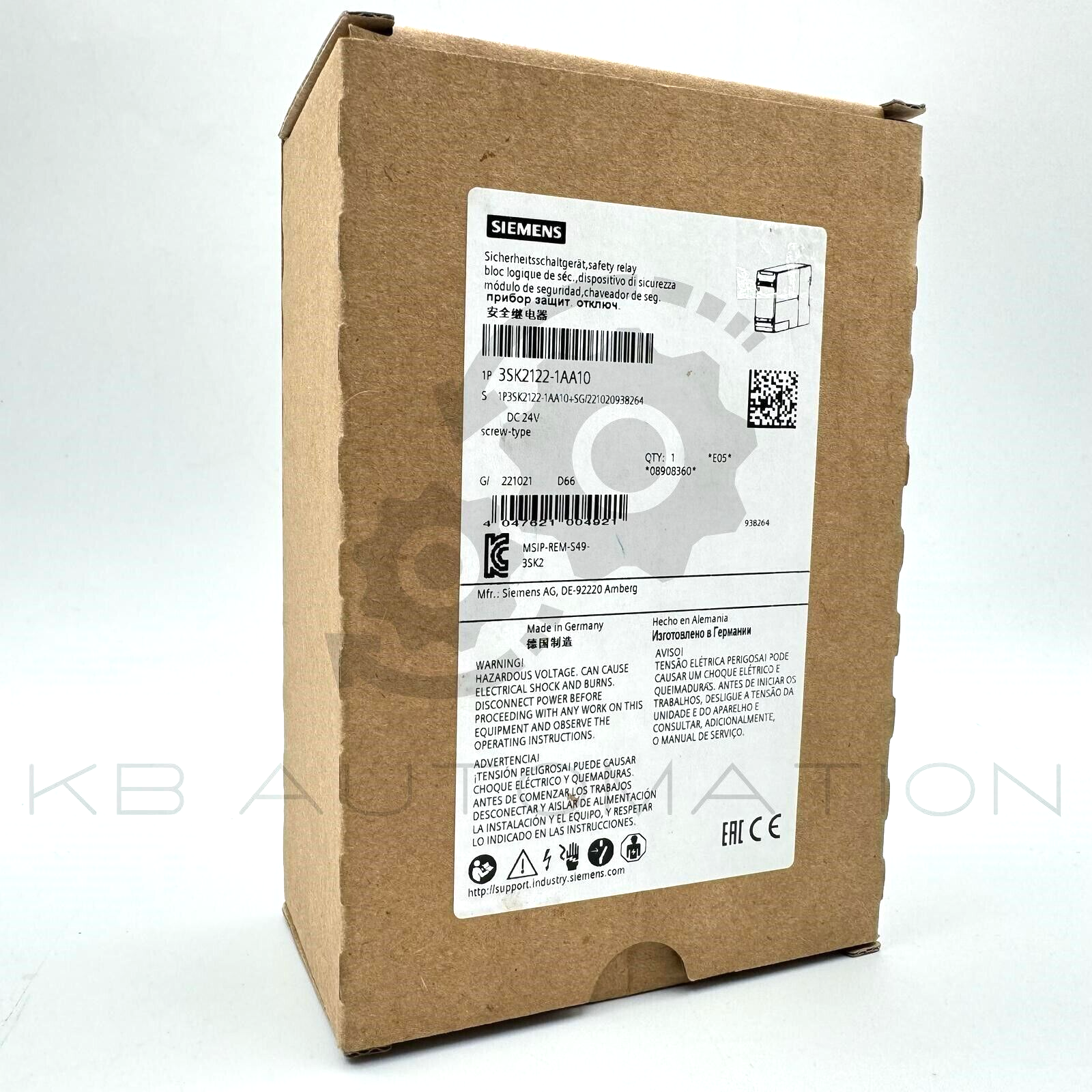 Siemens 3SK2122-1AA10 SIRIUS relè di sicurezza unità base, 20 F-DI, 4 F-DQ, 2 DQ