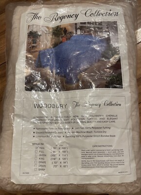 Woodbury The Regency Collection Bed Spread Cream White Twin Size 78'' x 108'' NIP