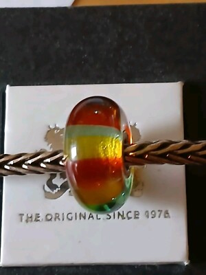 Original Trollbeads Murano, Sterling Silber, retired, neuwertig, Regenbogenbead