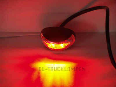 LED UMRISSLEUCHTE - ROT -  60x35mm OVAL - UNI FÜR 12/24