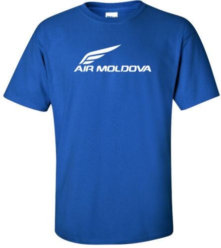 Air Moldova Retro Logo Moldovan Airline T-Shirt - Picture 1 of 1