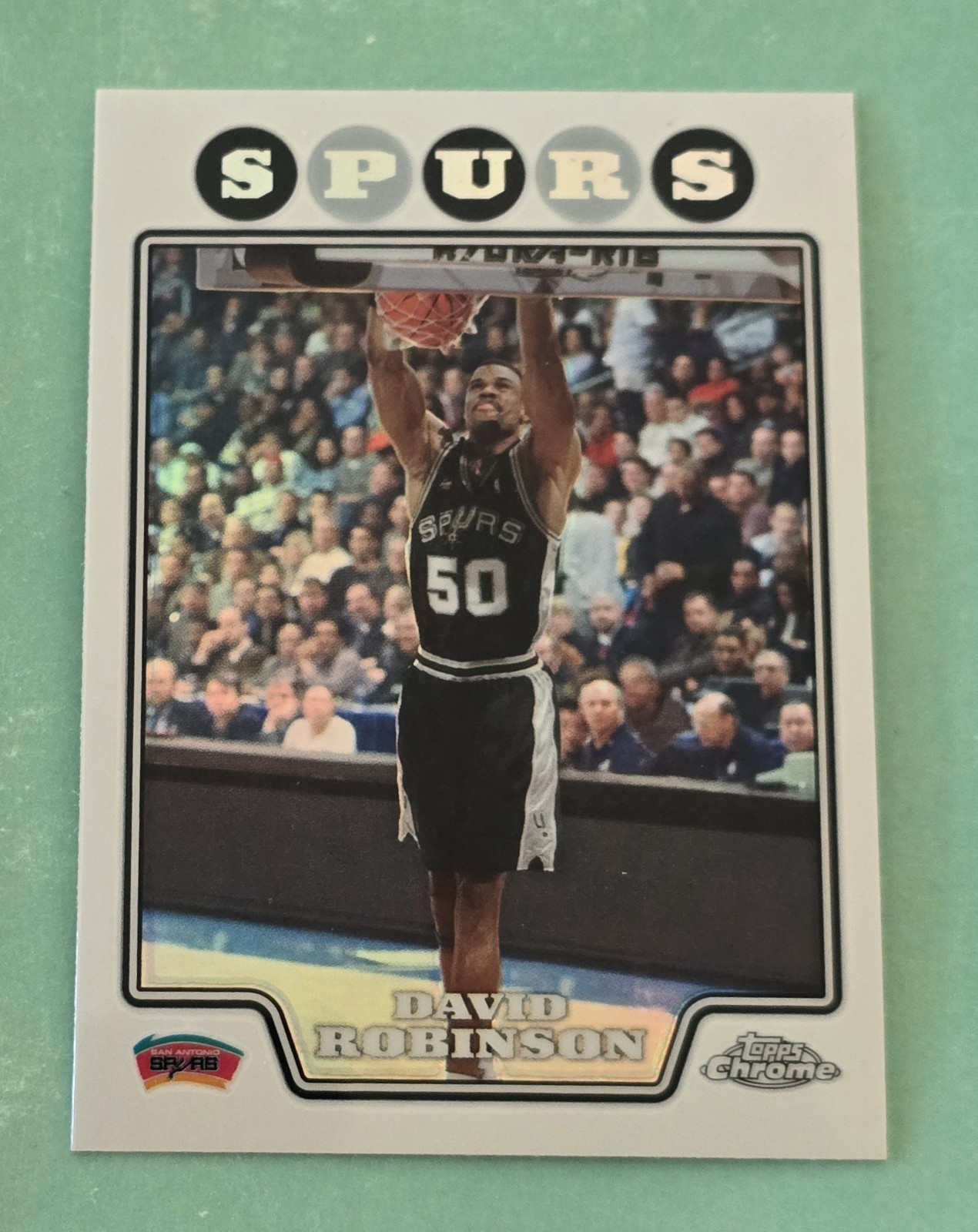 2008-09 Topps Chrome DAVID ROBINSON Refractor #173 San Antonio Spurs