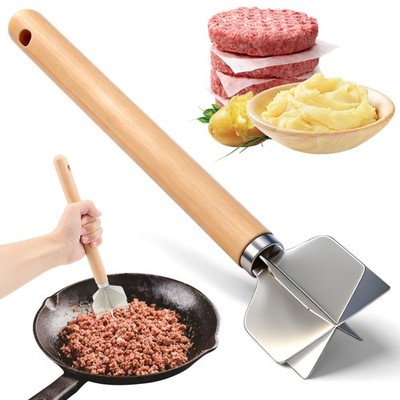 304 Stainless Steel Meat Chopper,Food Grade 6-Blade 11*2.76 Inch, Silver