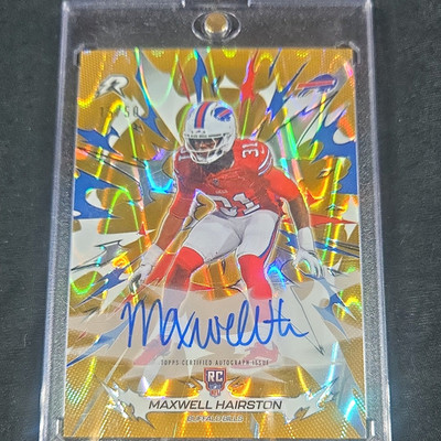 TOPPS Maxwell Hairston Buffalo Bills Rookie Auto #109 Serial Numbered 15/50 GOLD
