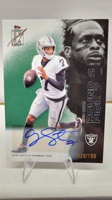 2025 Topps Signature Class Geno Smith Autograph Green /150 #84 Las Vegas Raiders