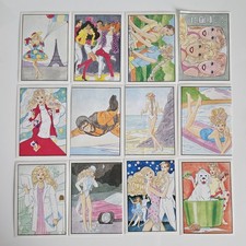 Vintage Mattel Panini 1989 Italian Barbie Collectors Stickers Set Of 12