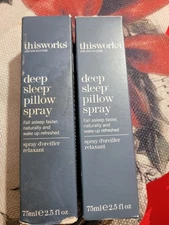 2 THIS WORKS Deep Sleep Pillow Spray 2.5 Fl Oz / 75ml New Lot Of 2