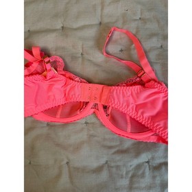 NWT Agent Provocateur Lace Underwire Bra 36D Pink Bow Coquette Feminine Lingerie