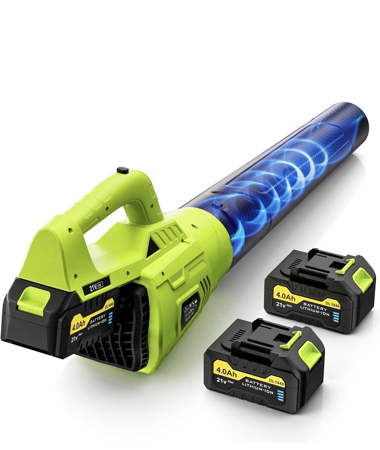 21v Powerful Electric Leaf Blower With 2 * 4.0ah Batteries