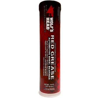 Wolf's Head Red Grease NLGI #2 - Made in USA - 14 oz Tube, 1 single tube
