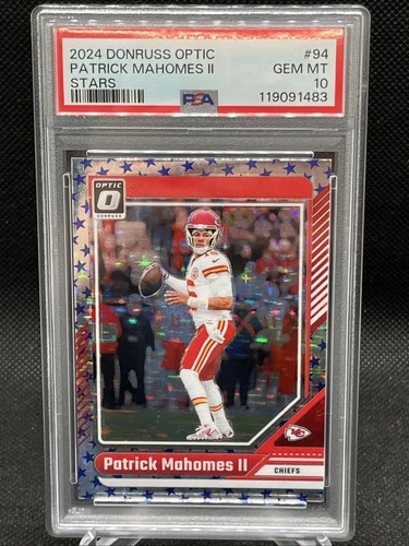 2024 Panini Donruss Optic Patrick Mahomes II STARS PRIZM SP Chiefs MVP PSA 10 💎