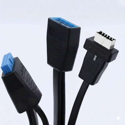 USB 3.0 Splitterkabel 19Pin zu Typ E 20Pin Typ C Mainboard Erweiterung *NEU*