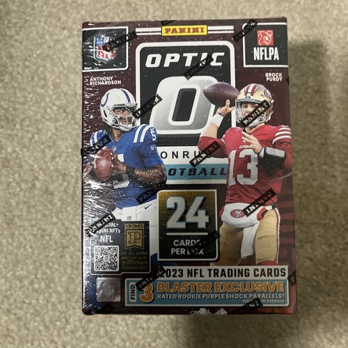 2023 Panini NFL Donruss Optic Football Blaster Box Sealed - Walmart Purple Shock - Picture 3 of 4
