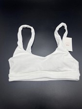 Andie Women's Swim The Ventura Scoop Neck Ribbed Top Swimwear Size S White NWT