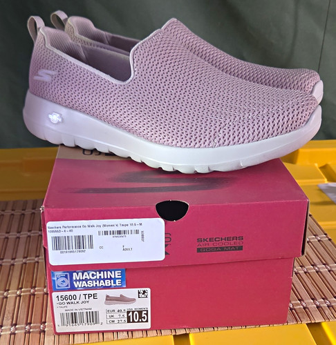 SKECHERS GO WALK JOY Women's Taupe Slip-On Walking Sneaker Mesh 10.5M 15600
