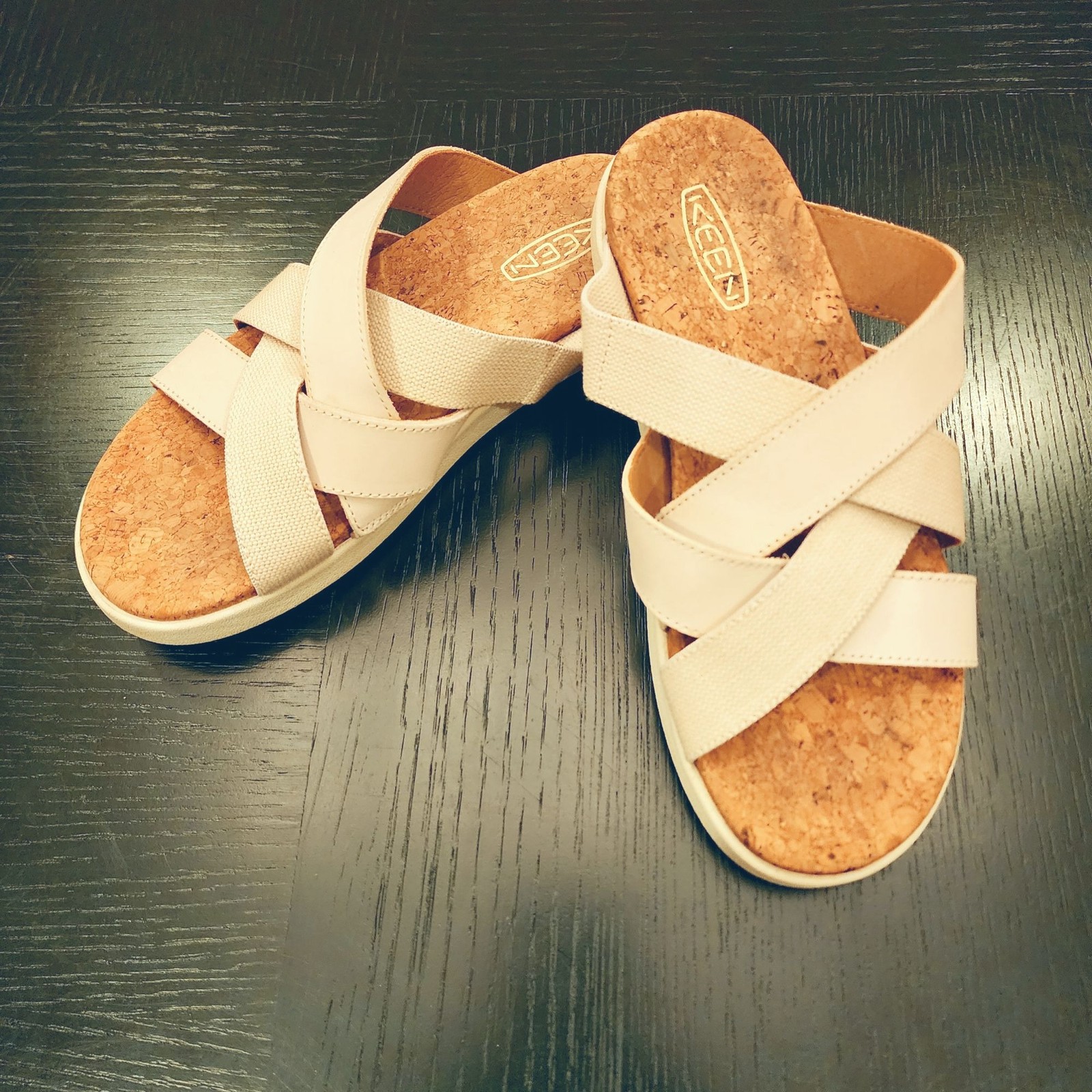 Sandali da passeggio Keen Elle misti slide pelle tela comodi taglia 7 5