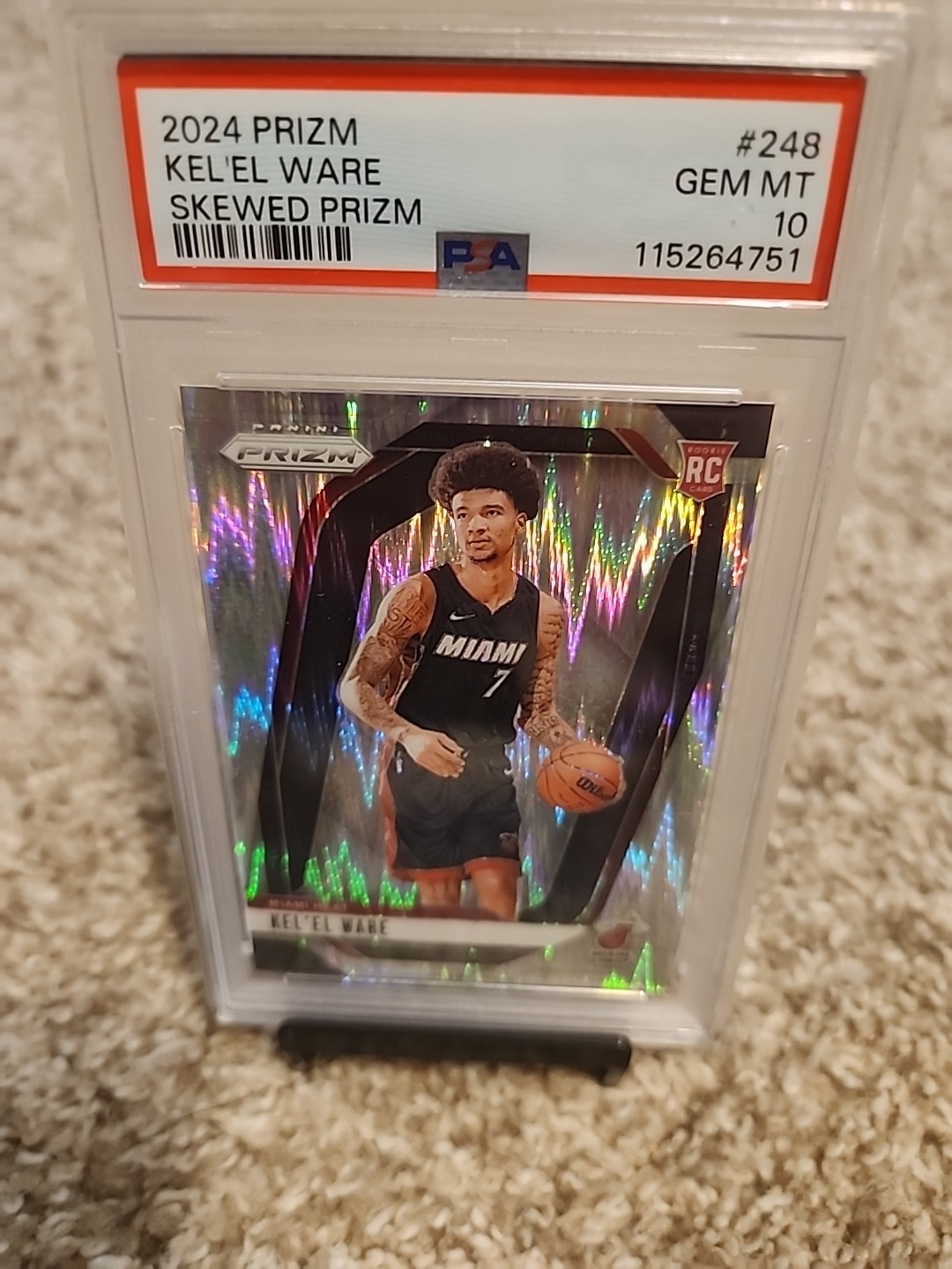 2024 PANINI PRIZM Kelel Ware SKEWED PRIZM #248 PSA 10 Heat 166/249