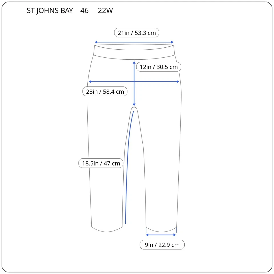 Pantalones para mujer St Johns Bay 22W Plus Capri rosa azul floral cremallera bolsillos con mosca informales Foto 2 de 4