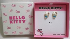 SANRIO HELLO KITTY PIERCED EARRINGS, ENAMEL &...