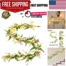 Timer 6 FT Lighted Easter Garland, Easter Decorations for Home, Easter Egg G...