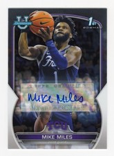 2022-23 1st Bowman University Chrome - Prospect Autographs Mike Miles Auto TCU