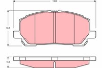 TRW BremsbeläGe GDB3286 FüR Lexus RX300 (MCU15) 2000-> Vorne 3,0 148Kw