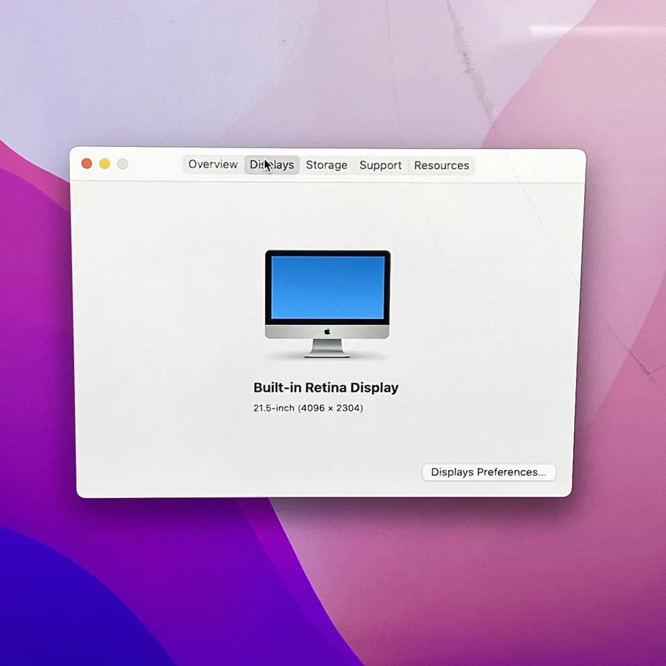 Apple A1418 iMac Retina 4k 21.5" 2015 3.1GHz i5 16GB RAM 1TB Fusion - Cracked - Image 3 of 4