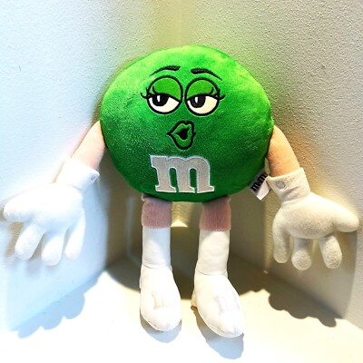 Official Licensed M&M Large 11'' Green Plush Doll Flirty Girl Logo Boots M&M Tag