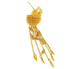 Peacork Hair Fork Thai Hair Pin Tassel Hair Chopsticks Chinese Hair Buns