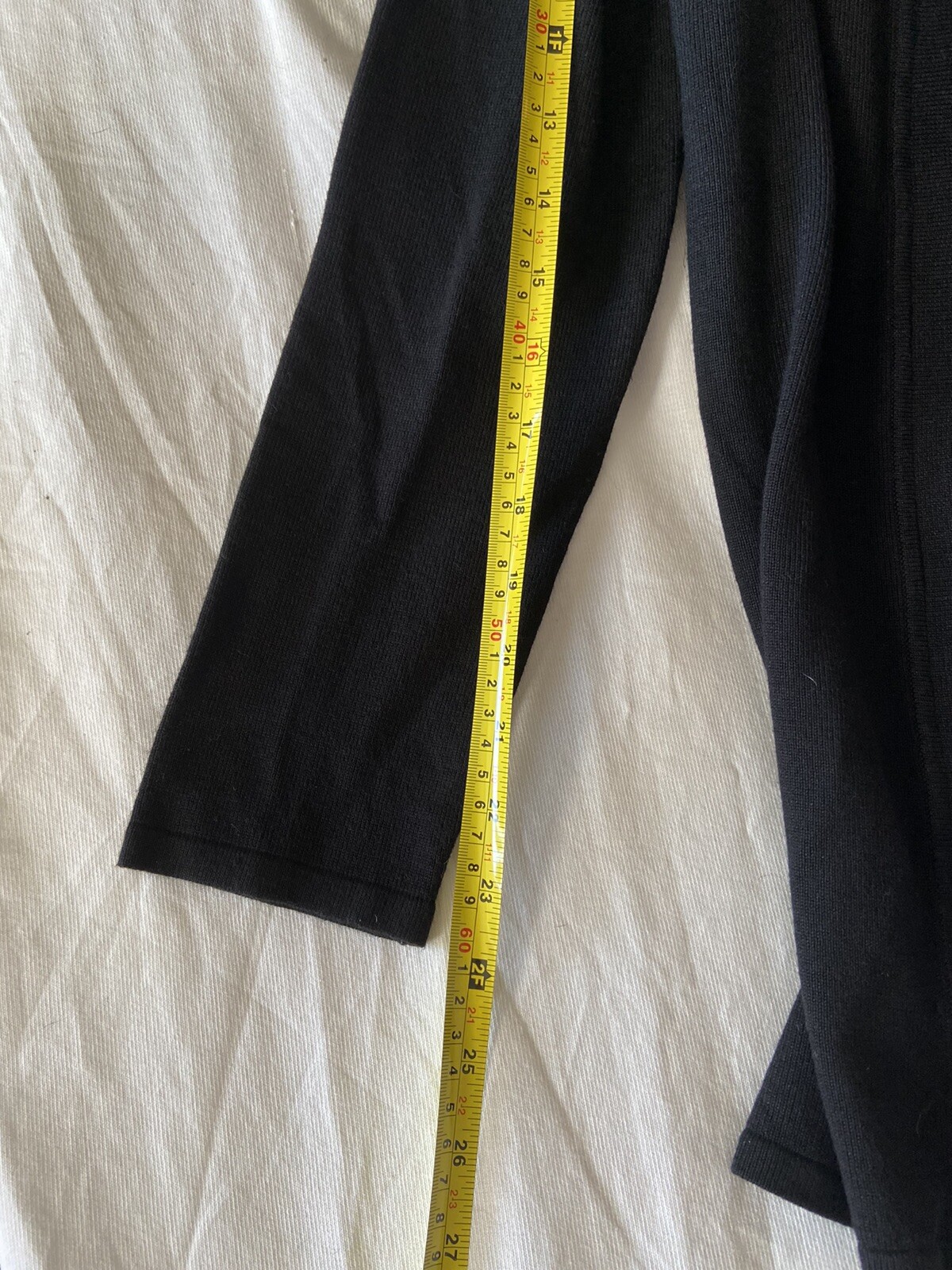 Womens CABLE and GAUGE Black Long Duster Cardigan Swe… Gem